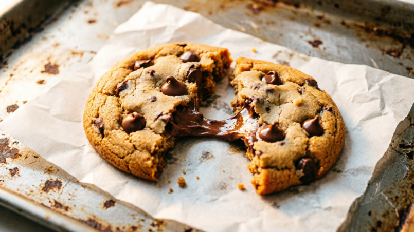 Stack of copycat Betty Crocker style chocolate chip cookies